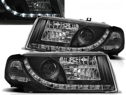 LAMPY PRZEDNIE REFLEKTORY BLACK SKODA OCTAVIA I 08.00-10 LED