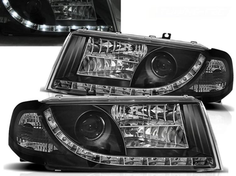 LAMPY PRZEDNIE REFLEKTORY BLACK SKODA OCTAVIA I 08.00-10 LED