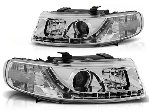 LAMPY PRZEDNIE REFLEKTORY CHROME SEAT LEON TOLEDO 99-04 LED