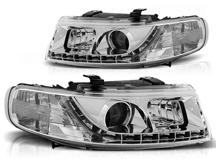 LAMPY PRZEDNIE REFLEKTORY CHROME SEAT LEON TOLEDO 99-04 LED