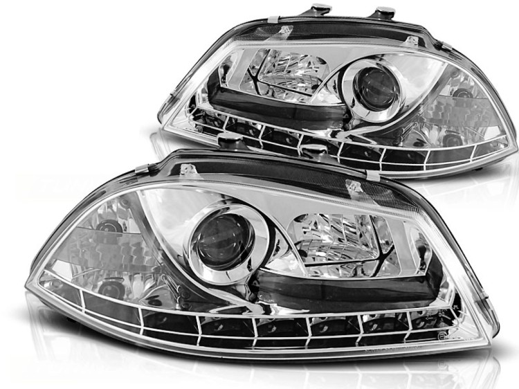 LAMPY PRZEDNIE REFLEKTORY CHROME SEAT IBIZA 6L 04.02-08 LED