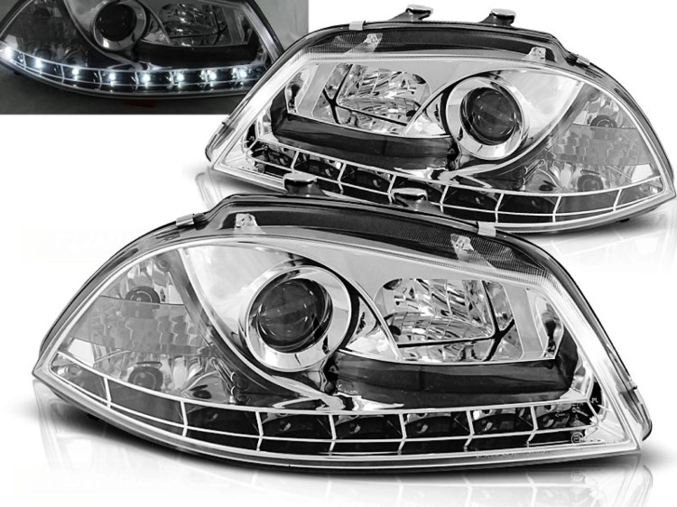 LAMPY PRZEDNIE REFLEKTORY CHROME SEAT IBIZA 6L 04.02-08 LED