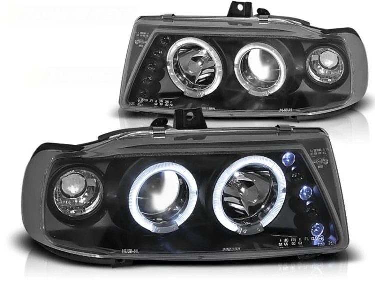 LAMPY PRZEDNIE REFLEKTORY ANGEL EYES BLACK SEAT IBIZA CORDOBA POLO 93-099