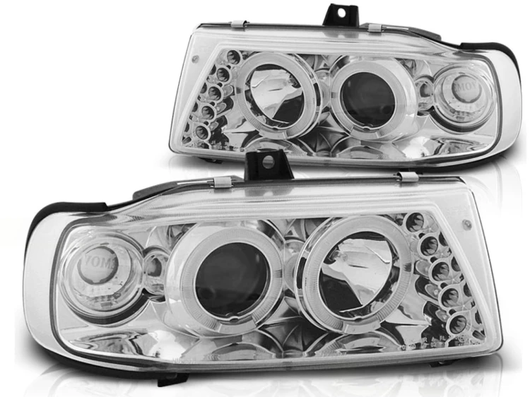 LAMPY PRZEDNIE REFLEKTORY ANGEL EYES CHROME SEAT IBIZA CORDOBA POLO 93-99