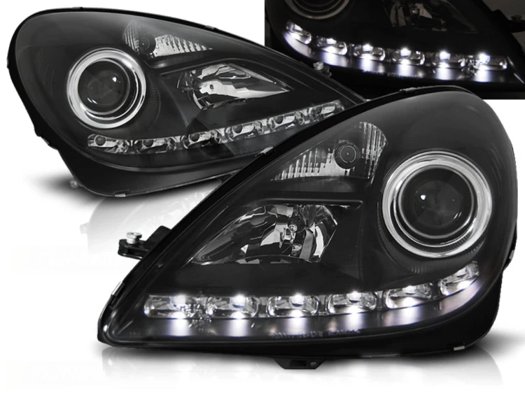 LAMPY PRZEDNIE REFLEKTORY BLACK MERCEDES R171 SLK 04-11 LED
