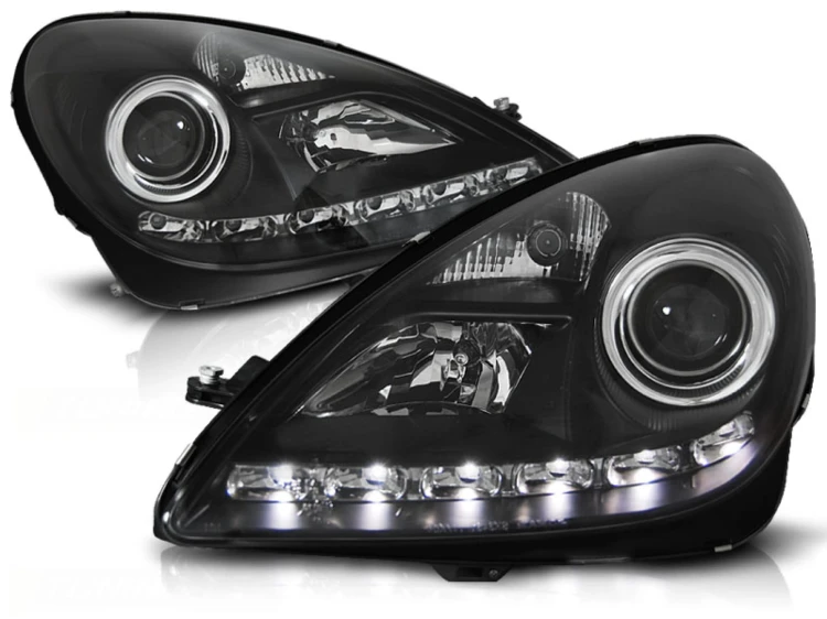 LAMPY PRZEDNIE REFLEKTORY BLACK MERCEDES R171 SLK 04-11 LED
