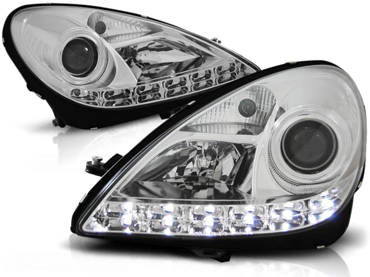 LAMPY PRZEDNIE REFLEKTORY CHROME MERCEDES R171 SLK 04-11 LED
