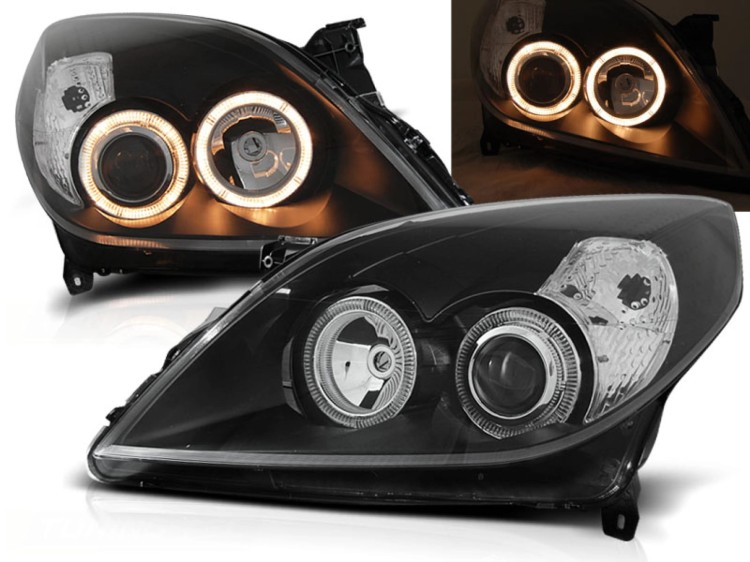 LAMPY TYLNE OPEL VECTRA C 09.05-08 ANGEL EYES BLACK