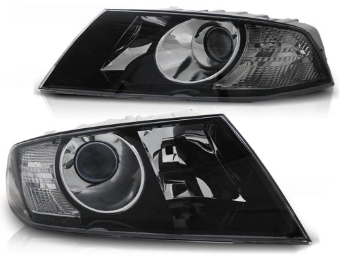 LAMPY PRZEDNIE REFLEKTORY BLACK SKODA OCTAVIA 04-08