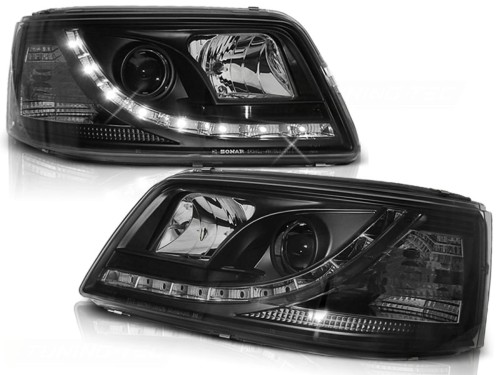 LAMPY PRZEDNIE REFLEKTORY BLACK VW T5 04.03-08.09
