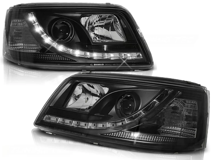 LAMPY PRZEDNIE REFLEKTORY BLACK VW T5 04.03-08.09