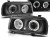 LAMPY PRZEDNIE REFLEKTORY ANGEL EYES BLACK VW VENTO 01.92-08.98 LED
