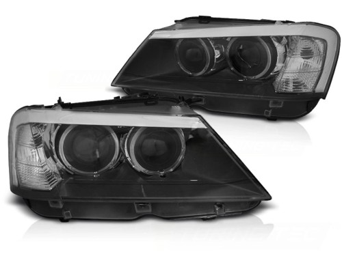 LAMPY PRZEDNIE REFLEKTORY ANGEL EYES LED BLACK BMW X3 F25 10-07.14