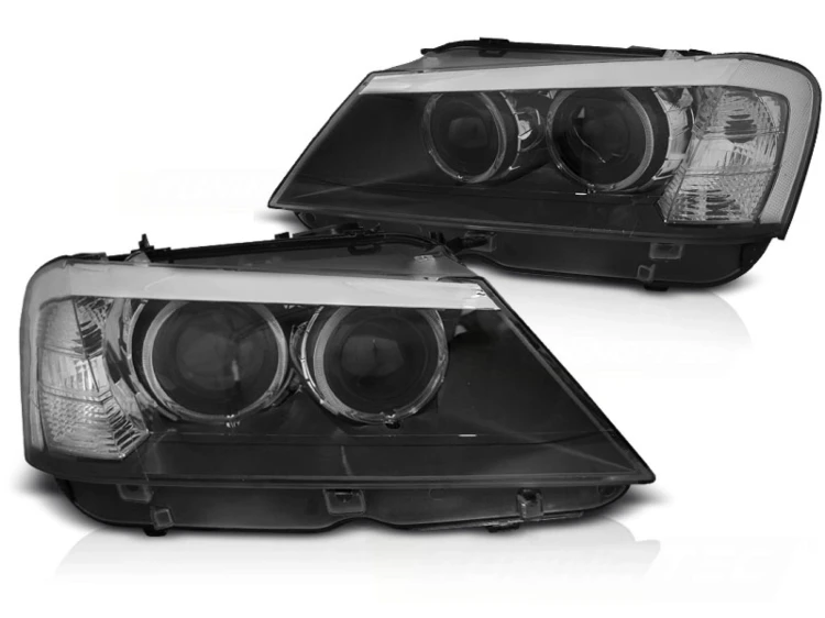 LAMPY PRZEDNIE REFLEKTORY ANGEL EYES LED BLACK BMW X3 F25 10-07.14