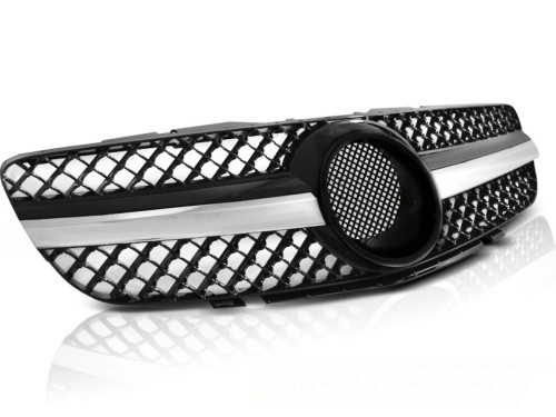 ATRAPA GRILL BLACK MERCEDES SL R230 01-06