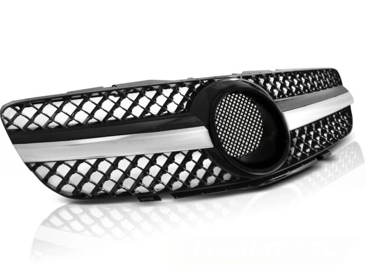 ATRAPA GRILL BLACK MERCEDES SL R230 01-06