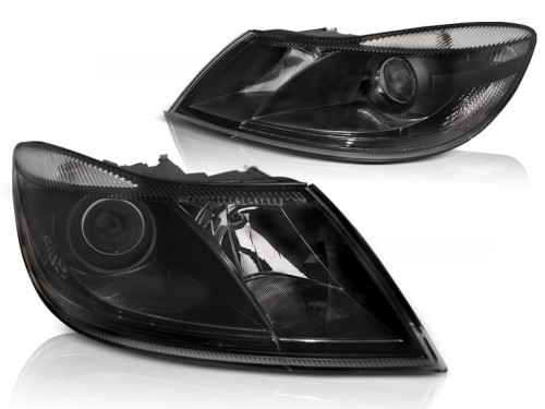 LAMPY PRZEDNIE SKODA OCTAVIA 09-12 BLACK
