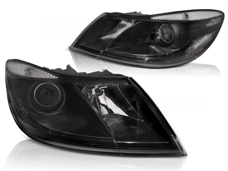 LAMPY PRZEDNIE SKODA OCTAVIA 09-12 BLACK
