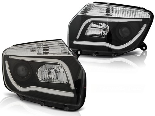 LAMPY PRZEDNIE REFLEKTORY DACIA DUSTER 04.10-14 BLACK TUBE LIGHT
