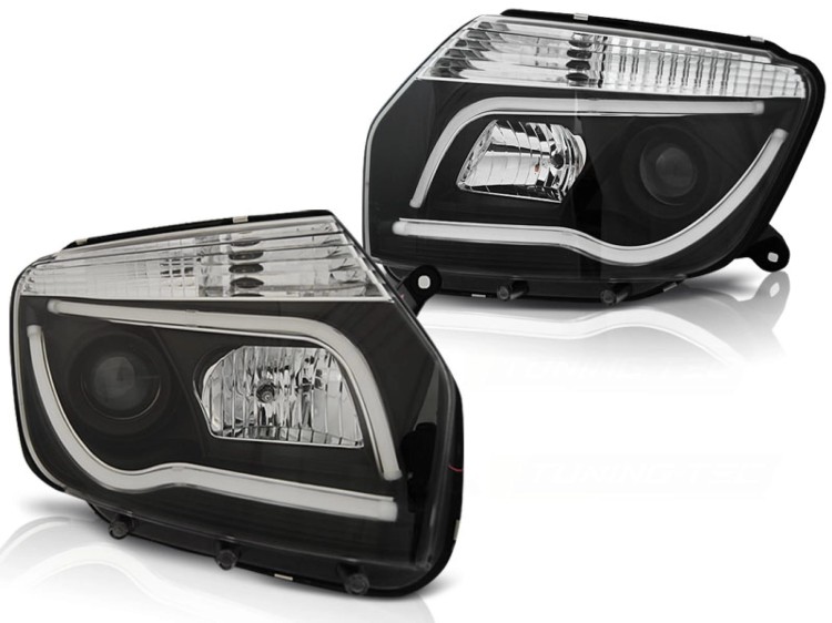 LAMPY PRZEDNIE REFLEKTORY DACIA DUSTER 04.10-14 BLACK TUBE LIGHT