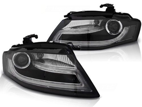 LAMPY PRZEDNIE REFLEKTORY BLACK AUDI A4 B8 04.08-11