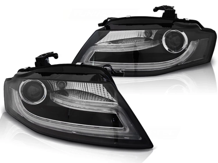 LAMPY PRZEDNIE REFLEKTORY BLACK AUDI A4 B8 04.08-11
