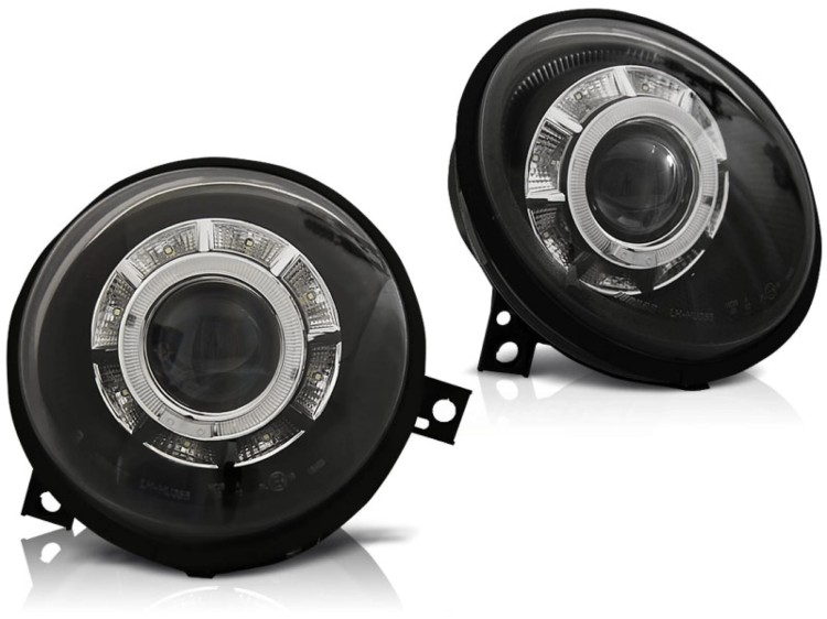 LAMPY PRZEDNIE REFLEKTORY BLACK VW LUPO 98-05