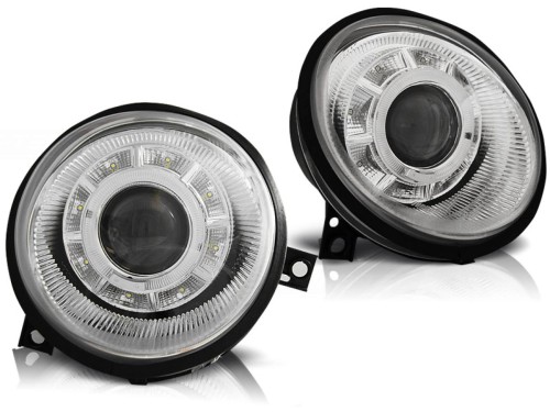 LAMPY PRZEDNIE REFLEKTORY CHROME VW LUPO 98-05