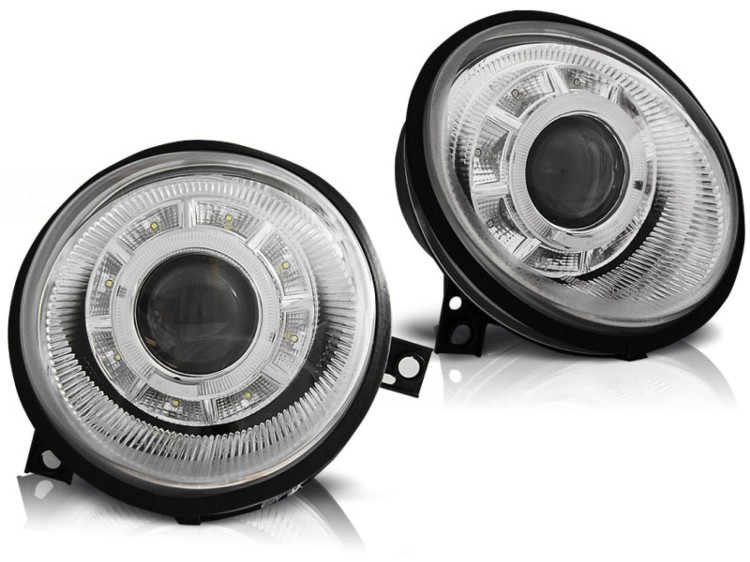 LAMPY PRZEDNIE REFLEKTORY CHROME VW LUPO 98-05