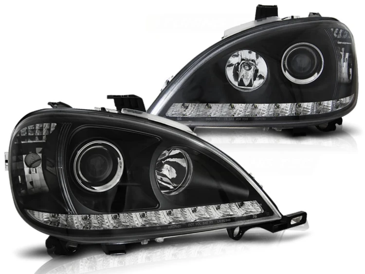 LAMPY PRZEDNIE REFLEKTORY BLACK MERCEDES W163 ML M-KLASA 03.98-08.01