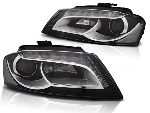 LAMPY PRZEDNIE REFLEKTORY BLACK AUDI A3 8P 08-12
