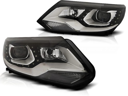 LAMPY PRZEDNIE REFLEKTORY BLACK VW TIGUAN 2011 - 12.2015