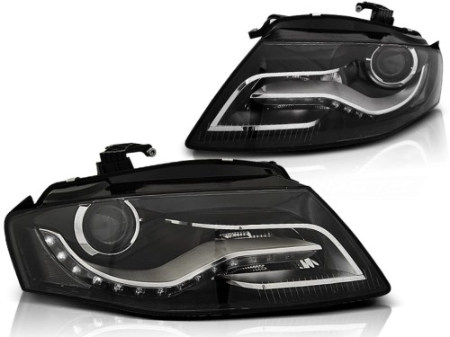 LAMPY PRZEDNIE REFLEKTORY BLACK AUDI A4 B8 04.08- 11