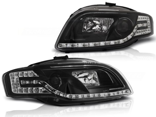 LAMPY PRZEDNIE REFLEKTORY BLACK AUDI A4 B7 11.04-03.08
