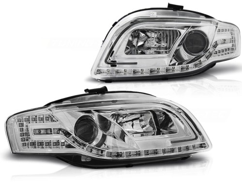 LAMPY PRZEDNIE REFLEKTORY CHROME AUDI A4 B7 11.04-03.08
