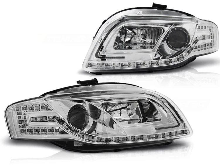 LAMPY PRZEDNIE REFLEKTORY CHROME AUDI A4 B7 11.04-03.08