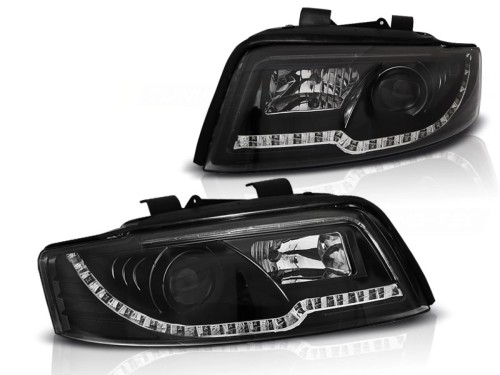 REFLEKTORY LAMPY PRZEDNIE BLACK AUDI A4 B6 10.00-10.04