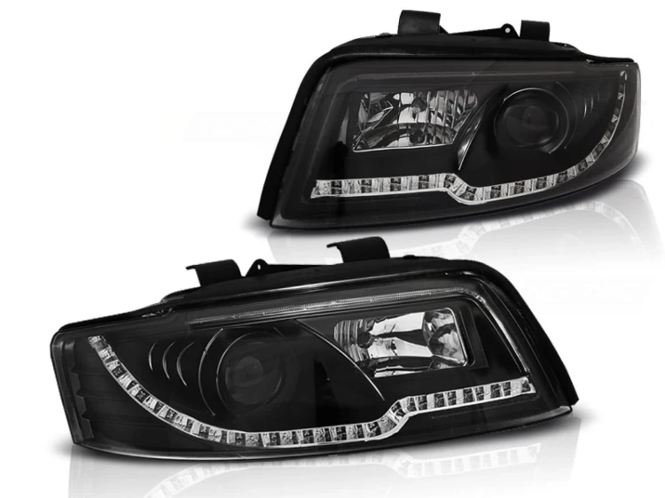 REFLEKTORY LAMPY PRZEDNIE BLACK AUDI A4 B6 10.00-10.04