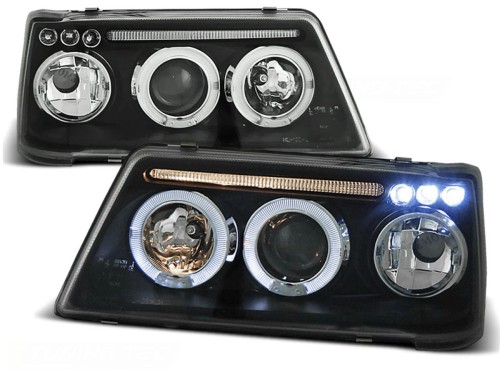 REFLEKTORY LAMPY PRZEDNIE ANGEL EYES BLACK PEUGEOT 205 09.83-10.96
