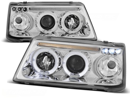 REFLEKTORY LAMPY PRZEDNIE ANGEL EYES CHROME PEUGEOT 205 09.83-10.96
