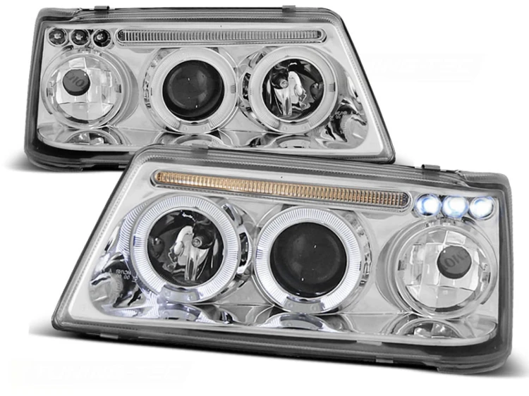 REFLEKTORY LAMPY PRZEDNIE ANGEL EYES CHROME PEUGEOT 205 09.83-10.96