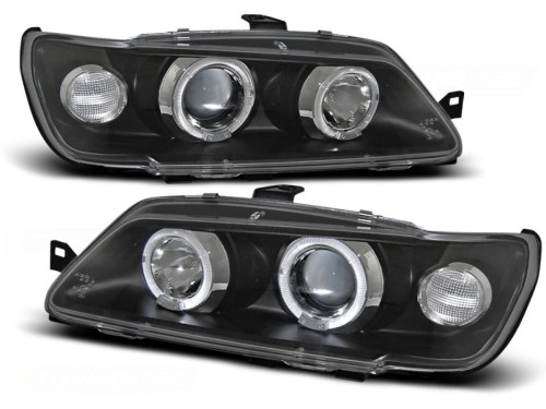REFLEKTORY LAMPY PRZEDNIE ANGEL EYES BLACK PEUGEOT 306 02.93-04.97