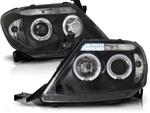 REFLEKTORY LAMPY PRZEDNIE ANGEL EYES BLACK TOYOTA HILUX 05-11