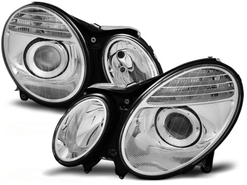 LAMPY PRZEDNIE REFLEKTORY CHROME MERCEDES W211 E-KLASA 03.02-04.06