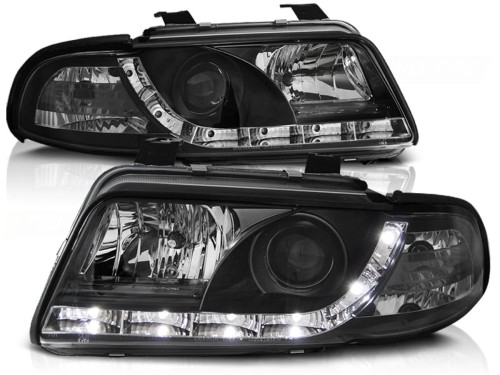 LAMPY PRZEDNIE REFLEKTORY BLACK AUDI A4 B5 01.99-09.00