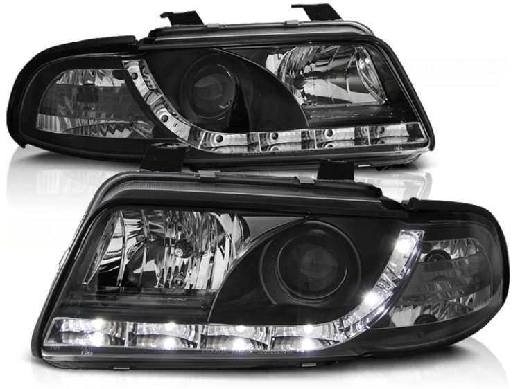 LAMPY PRZEDNIE REFLEKTORY BLACK AUDI A4 B5 01.99-09.00
