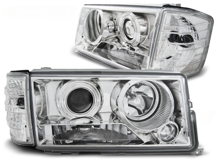 REFLEKTORY LAMPY PRZEDNIE CHROME MERCEDES W201/190 12.82-05.93