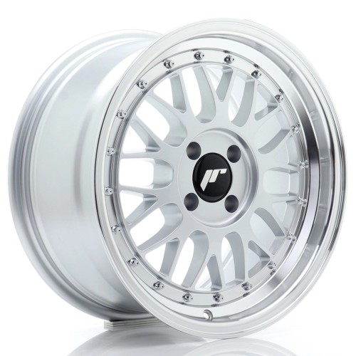 JR WHEELS JR23 16X8 ET20 4X100 HYPER SILVER W/MACHINED LIP