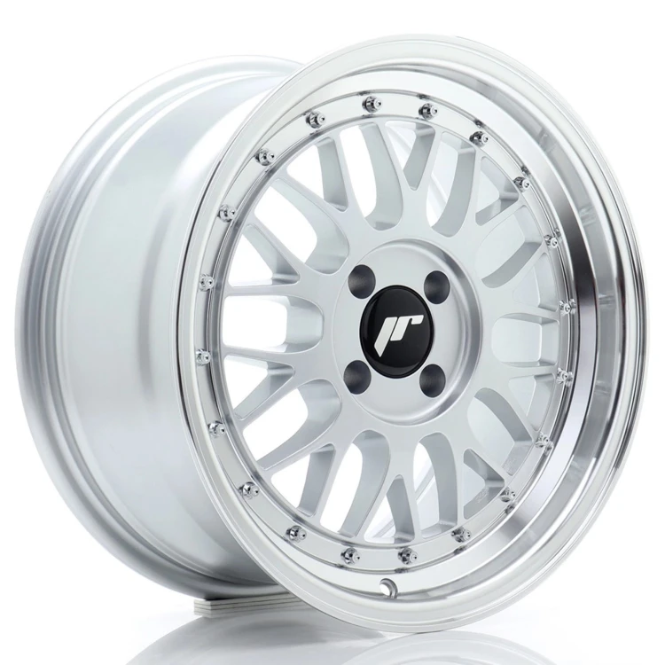 JR WHEELS JR23 16X8 ET20 4X100 HYPER SILVER W/MACHINED LIP