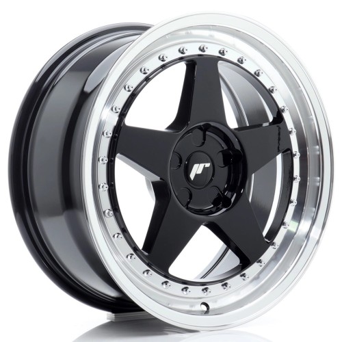JR WHEELS JR6 18X8,5 ET20-40 5H BLANK GLOSS BLACK W/MACHINED LIP